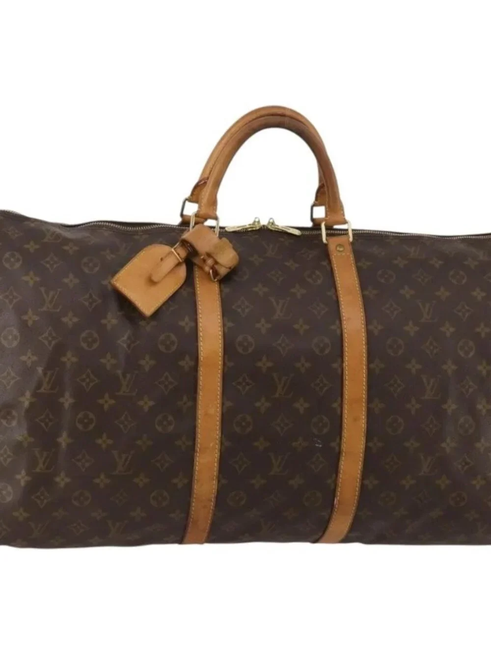 LOUIS VUITTON Monogram Keepall 60 Boston Bag M41422 LV Auth 187438A